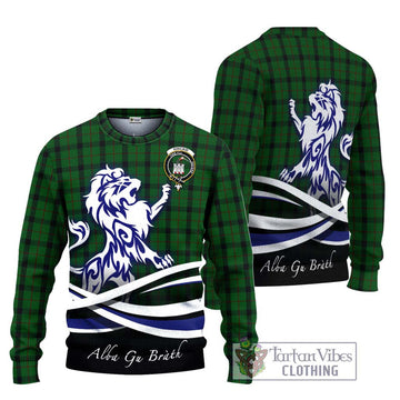 Kincaid Tartan Ugly Sweater with Alba Gu Brath Regal Lion Emblem