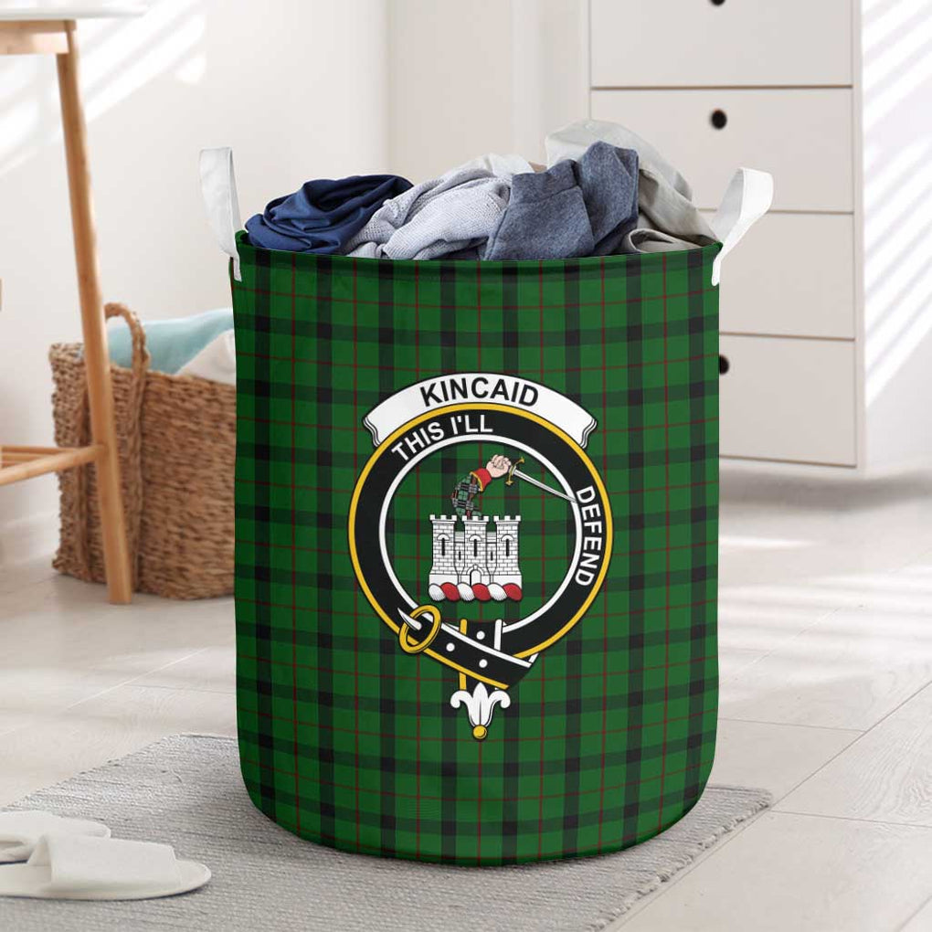 Kincaid Tartan Laundry Basket with Family Crest One Size - Tartanvibesclothing Shop