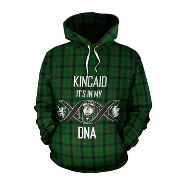 Kincaid Tartan Cotton Hoodie with Family Crest DNA In Me Style