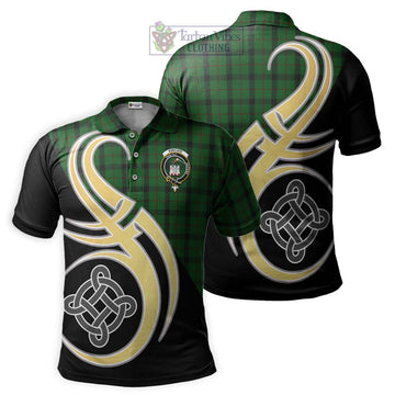 Kincaid Tartan Polo Shirt with Family Crest and Celtic Symbol Style