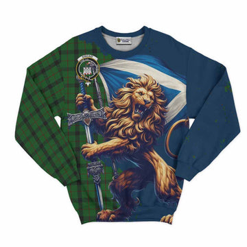 Kincaid Tartan Family Crest Sweatshirt with Scottish Majestic Lion