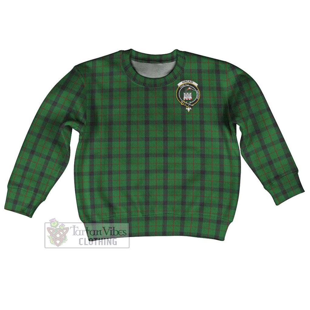 Tartan Vibes Clothing Kincaid Tartan Kid Ugly Sweater with Family Crest