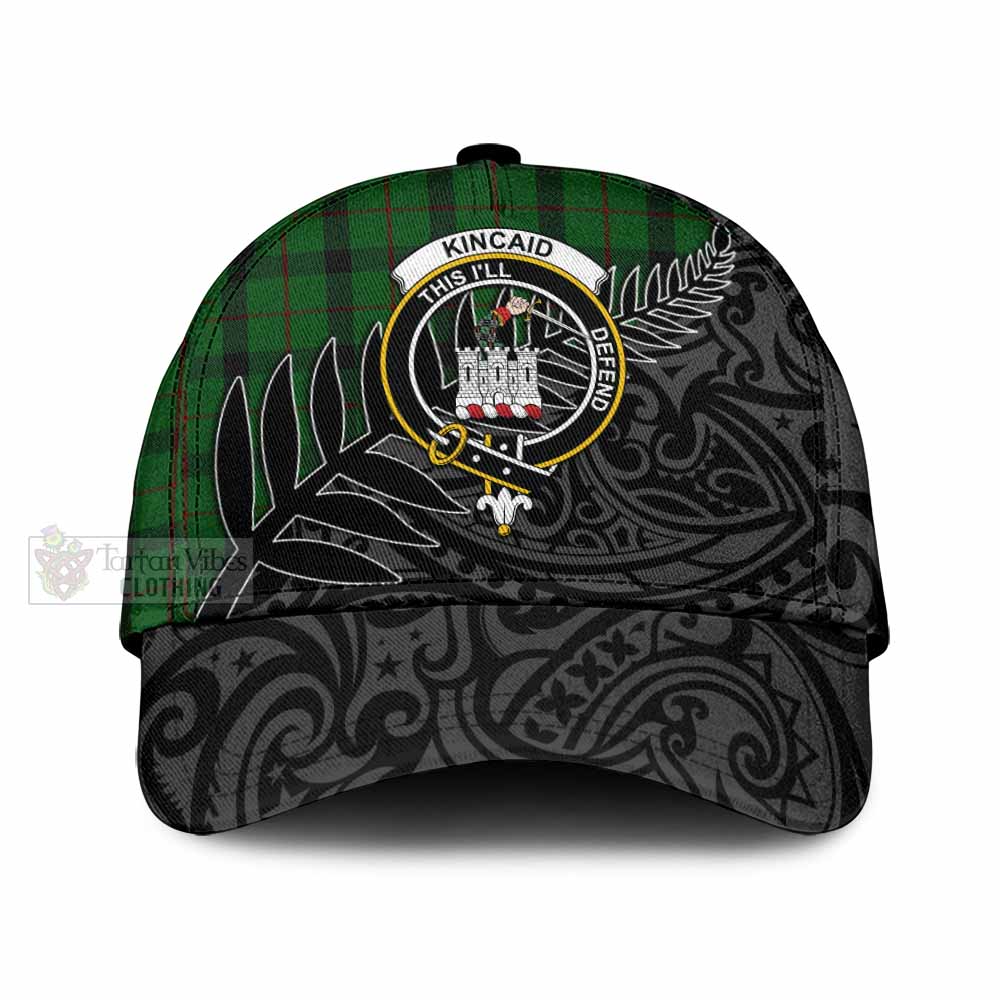 Tartan Vibes Clothing Kincaid Tartan Classic Cap with New Zealand Silver Fern Half Style