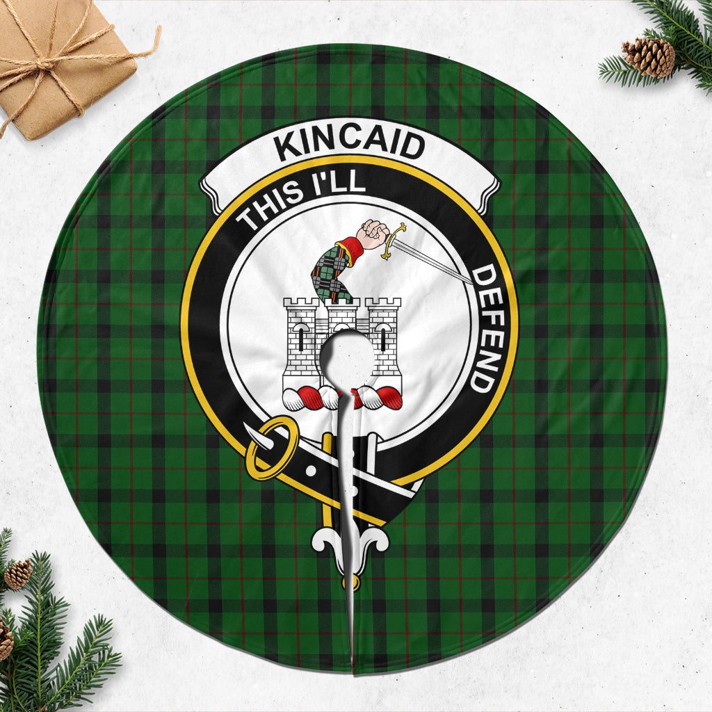 Kincaid Tartan Christmas Tree Skirt with Family Crest - Tartanvibesclothing