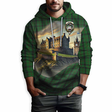 Kincaid Tartan Family Crest Hoodie with Scottish Ancient Castle Style Pullover Hoodie - Tartan Vibes Clothing