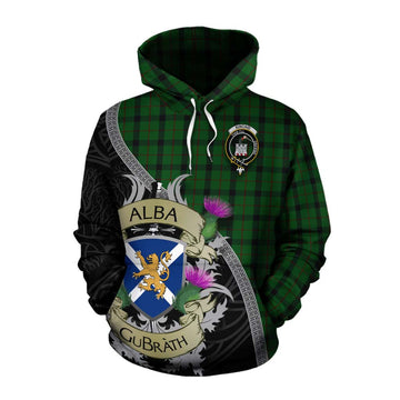 Kincaid Tartan Family Crest Cotton Hoodie Lion Rampant Royal Thistle Shield Celtic Inspired Pullover Hoodie XS - Tartan Vibes Clothing