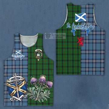 Kincaid Tartan Men's Tank Top Happy St. Andrew's Day Half Tartan Style