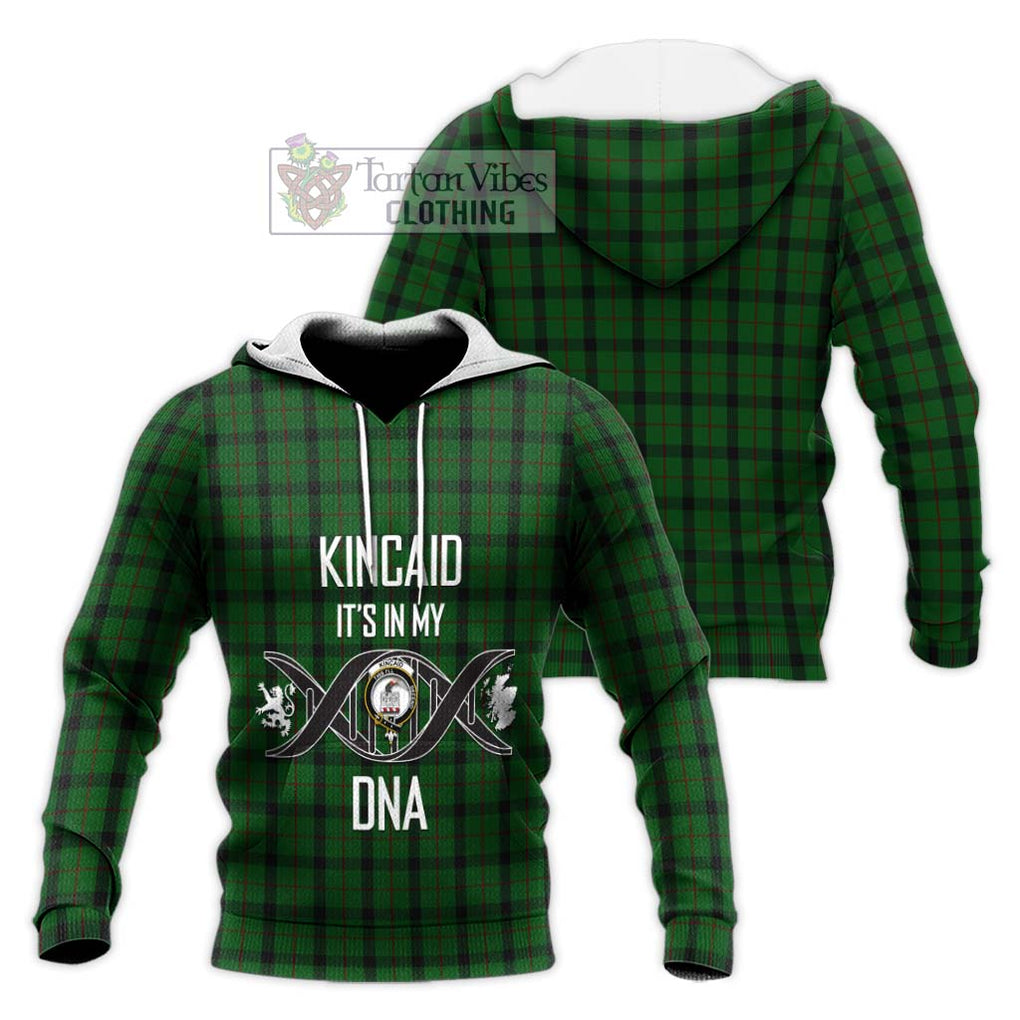 Kincaid Tartan Knitted Hoodie with Family Crest DNA In Me Style Unisex Knitted Pullover Hoodie - Tartanvibesclothing Shop