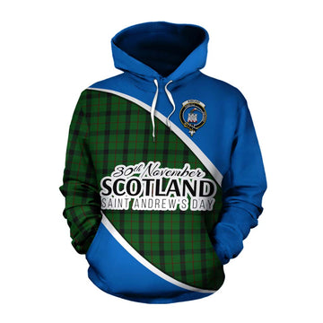 Kincaid Family Crest Tartan Cotton Hoodie Celebrate Saint Andrew's Day in Style