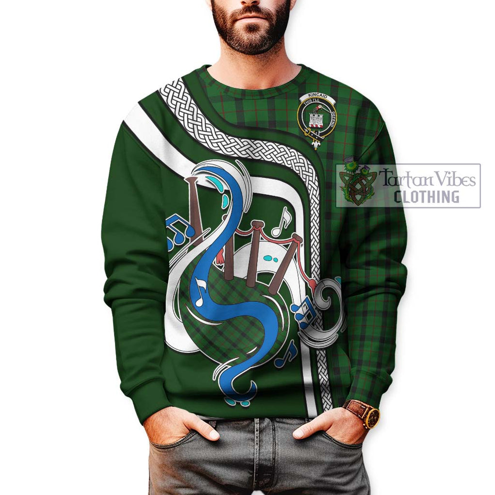 Tartan Vibes Clothing Kincaid Tartan Sweatshirt with Epic Bagpipe Style