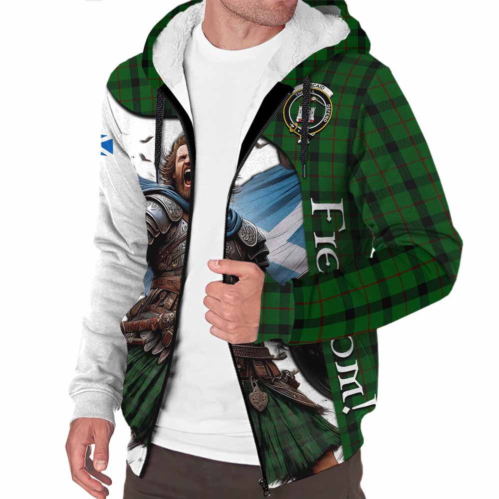 Tartan Vibes Clothing Kincaid Crest Tartan Sherpa Hoodie Inspired by the Freedom of Scottish Warrior