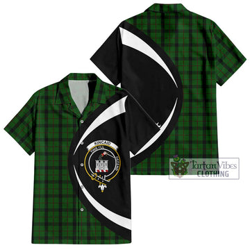 Kincaid Tartan Short Sleeve Button Up with Family Crest Circle Style