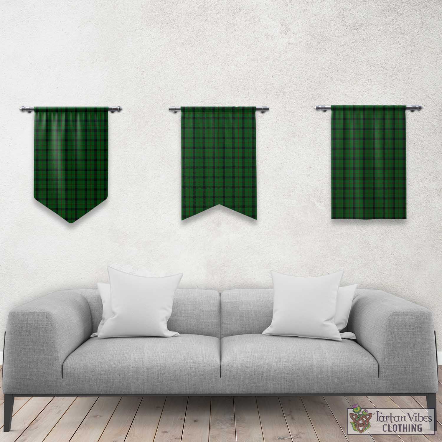 Tartan Vibes Clothing Kincaid Tartan Gonfalon, Tartan Banner