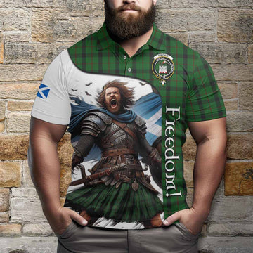 Kincaid Crest Tartan Polo Shirt Inspired by the Freedom of Scottish Warrior