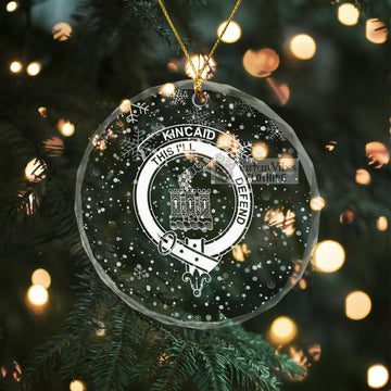 Kincaid Clan Crest Christmas Glass Ornament