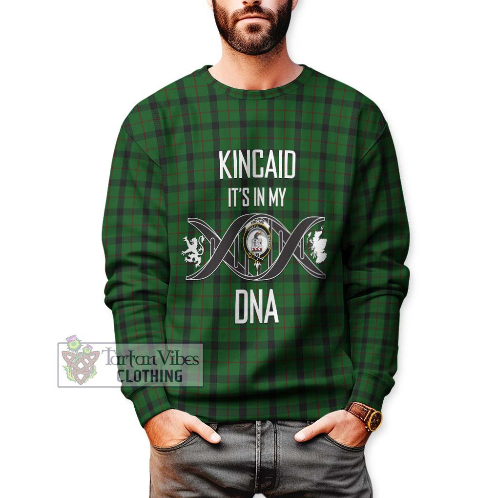 Kincaid Tartan Sweatshirt with Family Crest DNA In Me Style Unisex - Tartanvibesclothing Shop