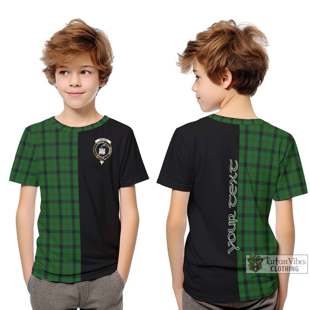 Kincaid Tartan Kid T-Shirt with Family Crest and Half Of Me Style Youth XL Size14 - Tartanvibesclothing Shop