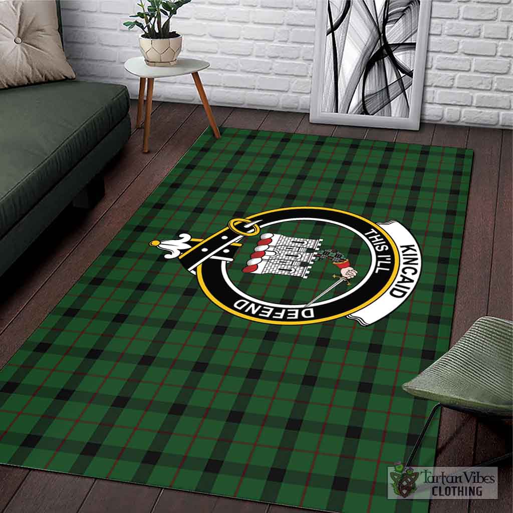 Tartan Vibes Clothing Kincaid Tartan Area Rug with Family Crest