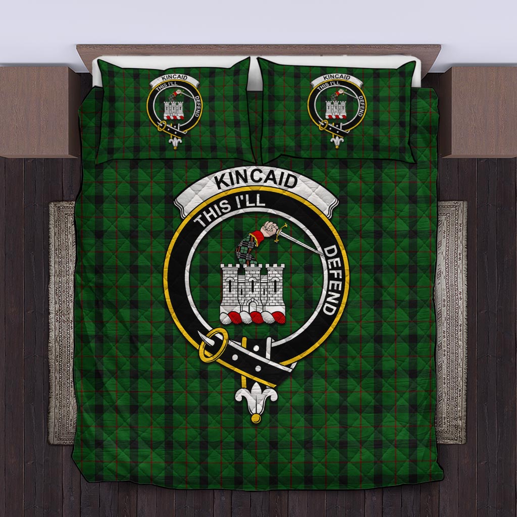 Kincaid Tartan Quilt Bed Set with Family Crest Twin - Tartan Vibes Clothing