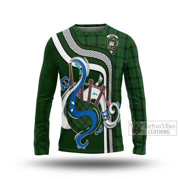 Kincaid Tartan Long Sleeve T-Shirt with Epic Bagpipe Style