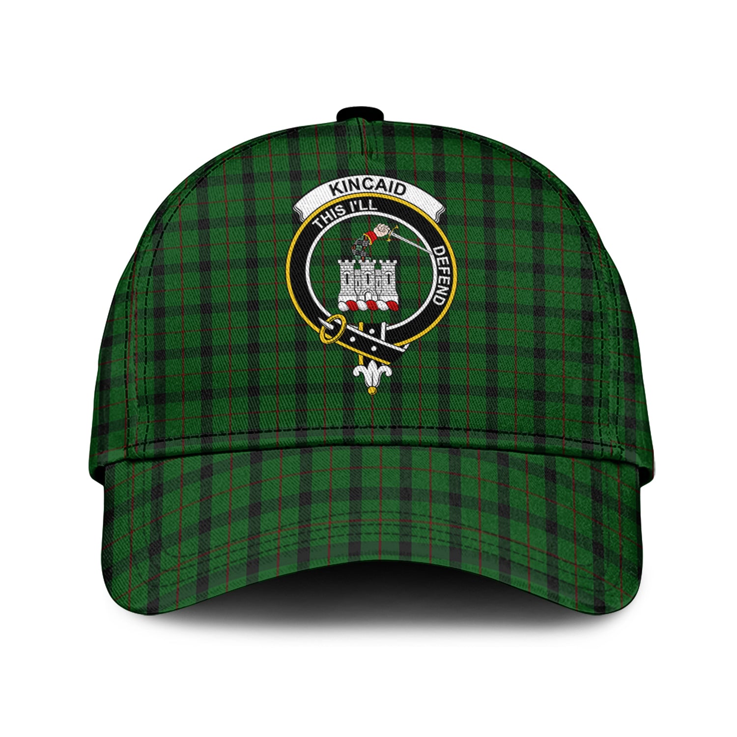 Kincaid Tartan Classic Cap with Family Crest Classic Cap Universal Fit - Tartan Vibes Clothing