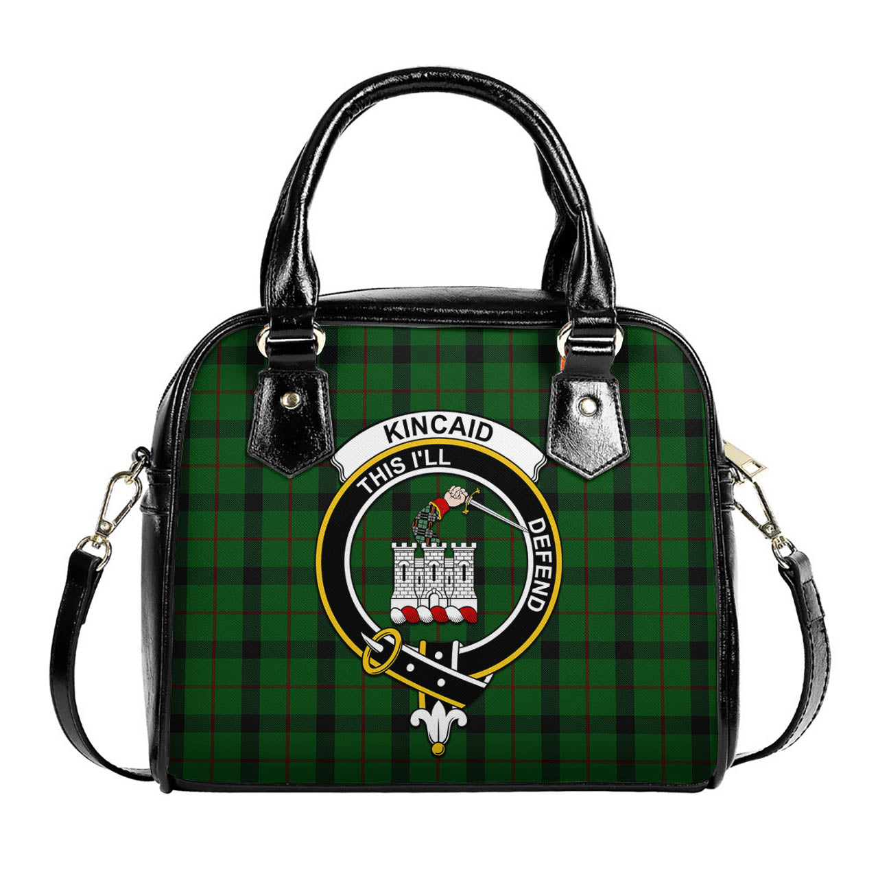 Kincaid Tartan Shoulder Handbags with Family Crest One Size 6*25*22 cm - Tartanvibesclothing