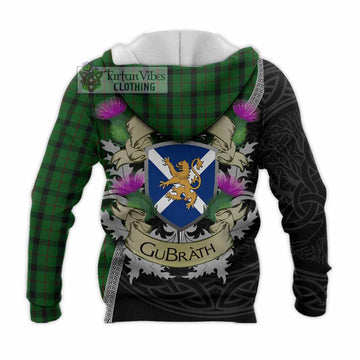 Kincaid Tartan Family Crest Knitted Hoodie Lion Rampant Royal Thistle Shield Celtic Inspired - Tartan Vibes Clothing
