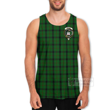 Kincaid Tartan Men's Tank Top with Family Crest Celtic Skull Style