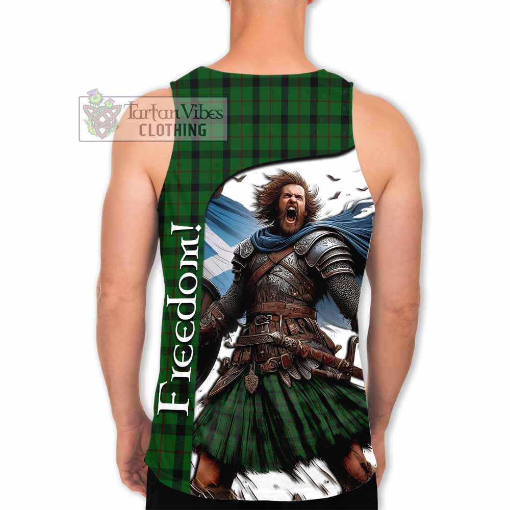 Tartan Vibes Clothing Kincaid Crest Tartan Men's Tank Top Inspired by the Freedom of Scottish Warrior