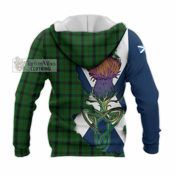 Kincaid Tartan Family Crest Knitted Hoodie Scottish Thistle Celtic Inspired - Tartan Vibes Clothing