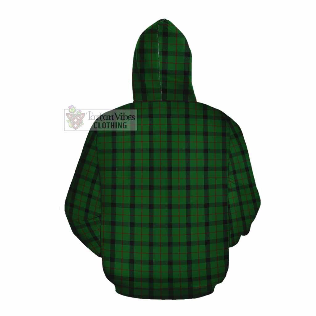 Tartan Vibes Clothing Kincaid Tartan Cotton Hoodie with Family Crest DNA In Me Style