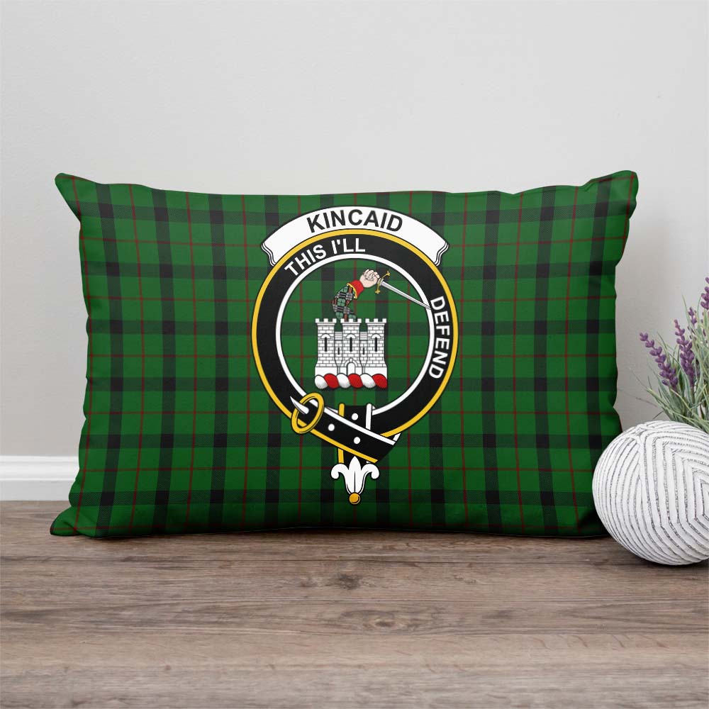 Kincaid Tartan Pillow Cover with Family Crest Rectangle Pillow Cover - Tartanvibesclothing