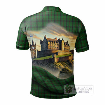 Kincaid Tartan Family Crest Polo Shirt with Scottish Ancient Castle Style - Tartan Vibes Clothing