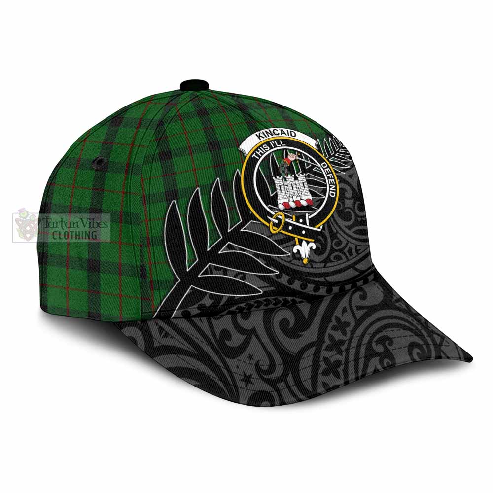 Tartan Vibes Clothing Kincaid Tartan Classic Cap with New Zealand Silver Fern Half Style