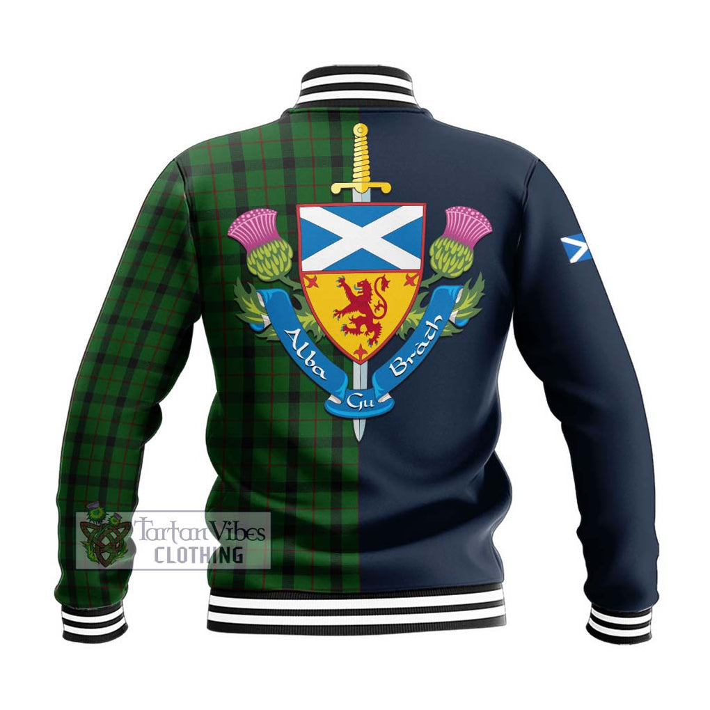 Tartan Vibes Clothing Kincaid Tartan Baseball Jacket with Scottish Lion Royal Arm Half Style