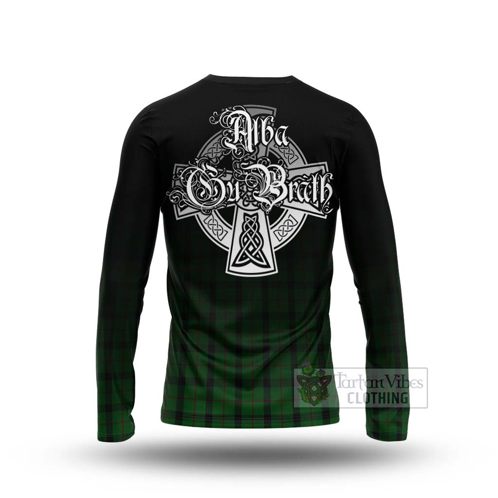 Tartan Vibes Clothing Kincaid Tartan Long Sleeve T-Shirt Featuring Alba Gu Brath Family Crest Celtic Inspired