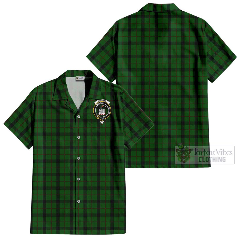 Kincaid Tartan Cotton Hawaiian Shirt with Family Crest Kid - Tartan Vibes Clothing