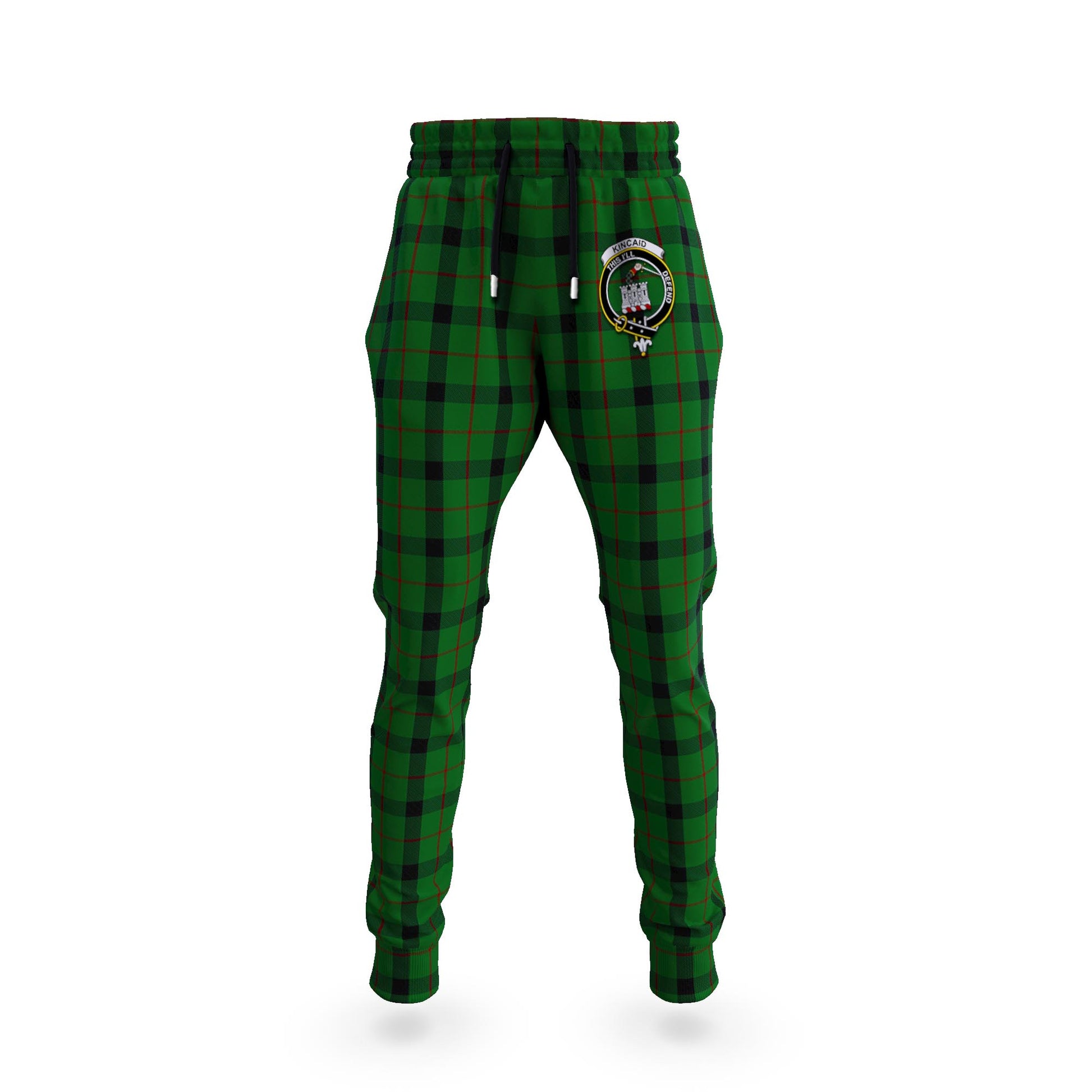 Kincaid Tartan Joggers Pants with Family Crest 5XL - Tartan Vibes Clothing