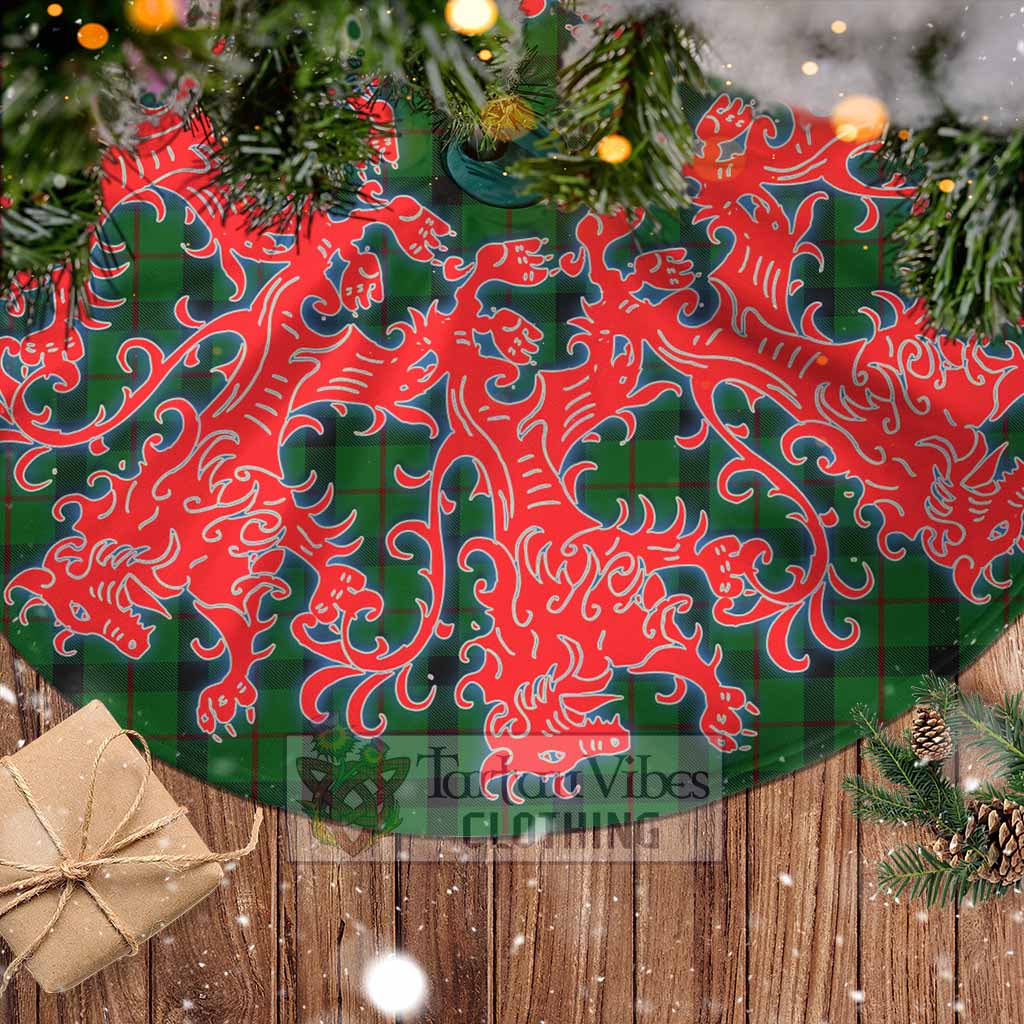 Tartan Vibes Clothing Kincaid Tartan Christmas Tree Skirt Lion Rampant Style