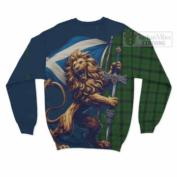 Kincaid Tartan Family Crest Sweatshirt with Scottish Majestic Lion