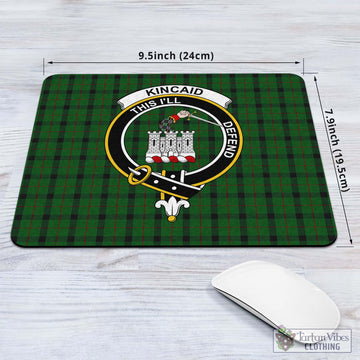 Kincaid Tartan Mouse Pad with Family Crest