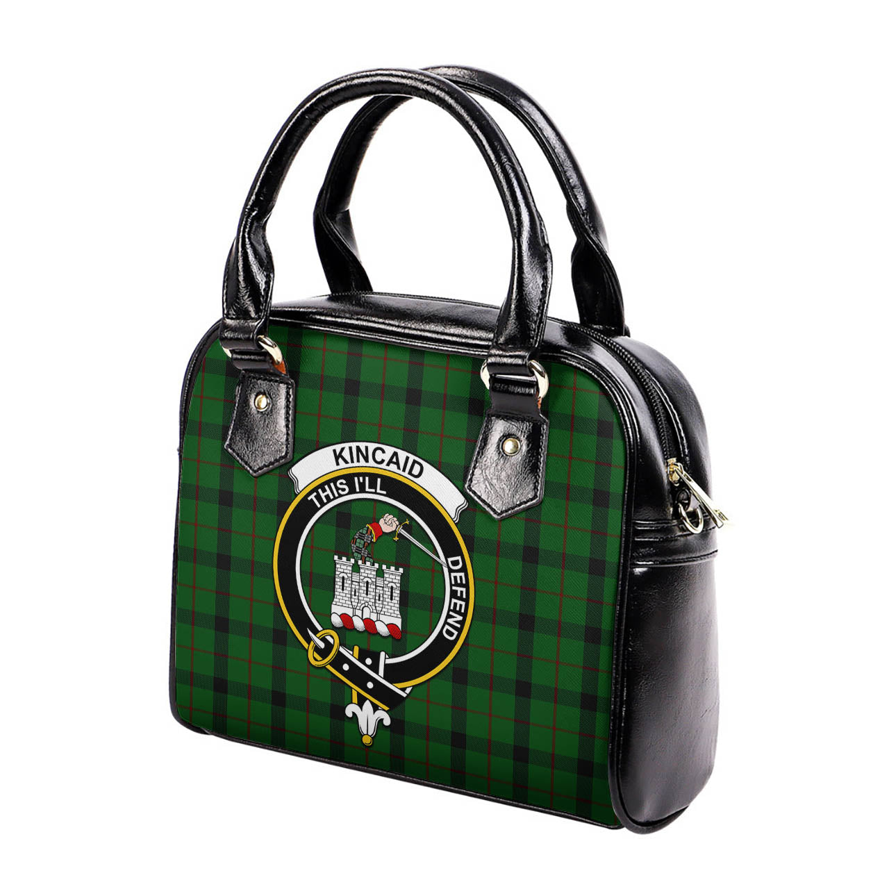 Kincaid Tartan Shoulder Handbags with Family Crest - Tartanvibesclothing