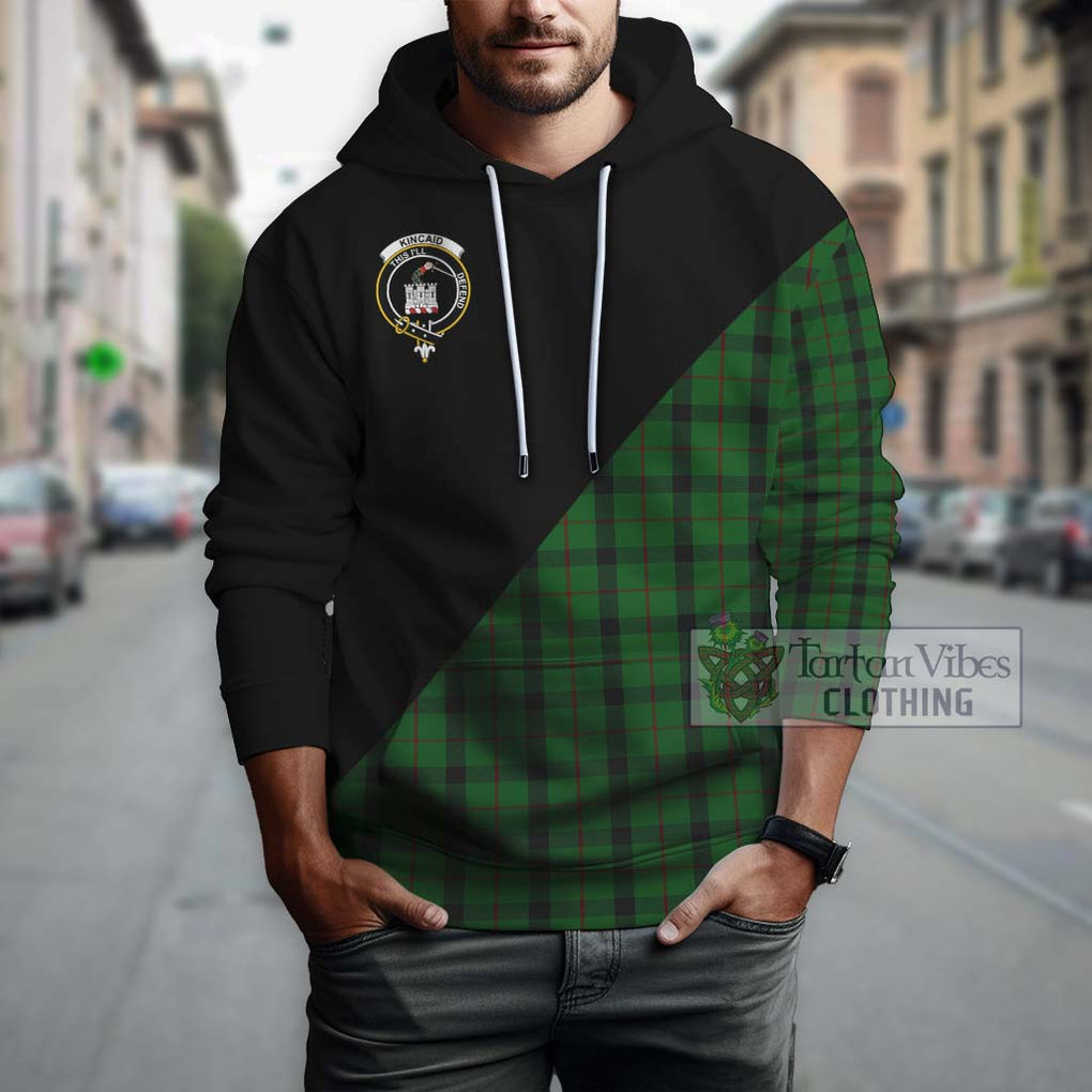 Kincaid Tartan Hoodie with Family Crest and Military Logo Style - Tartanvibesclothing Shop