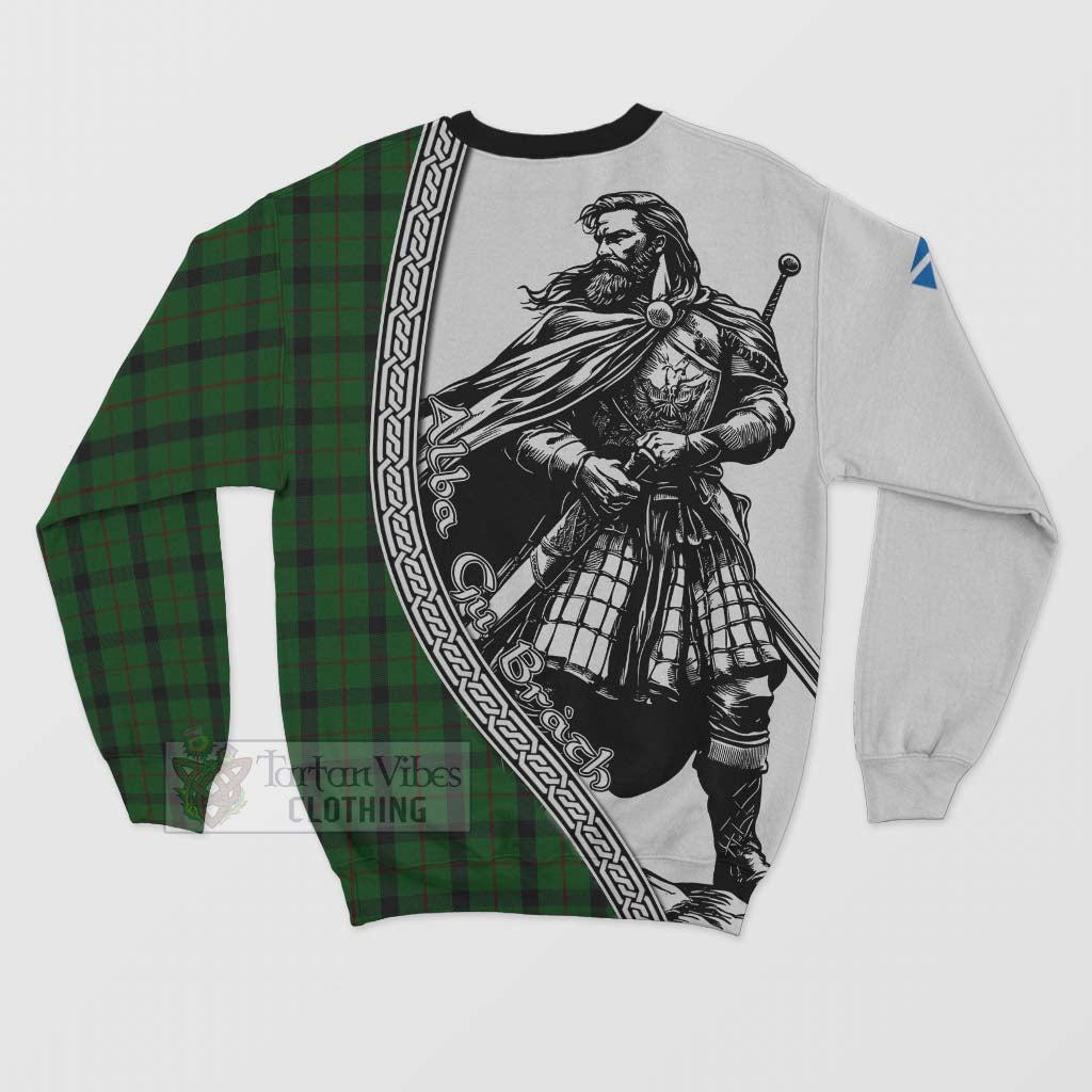 Tartan Vibes Clothing Kincaid Tartan Clan Crest Sweatshirt with Highlander Warrior Celtic Style