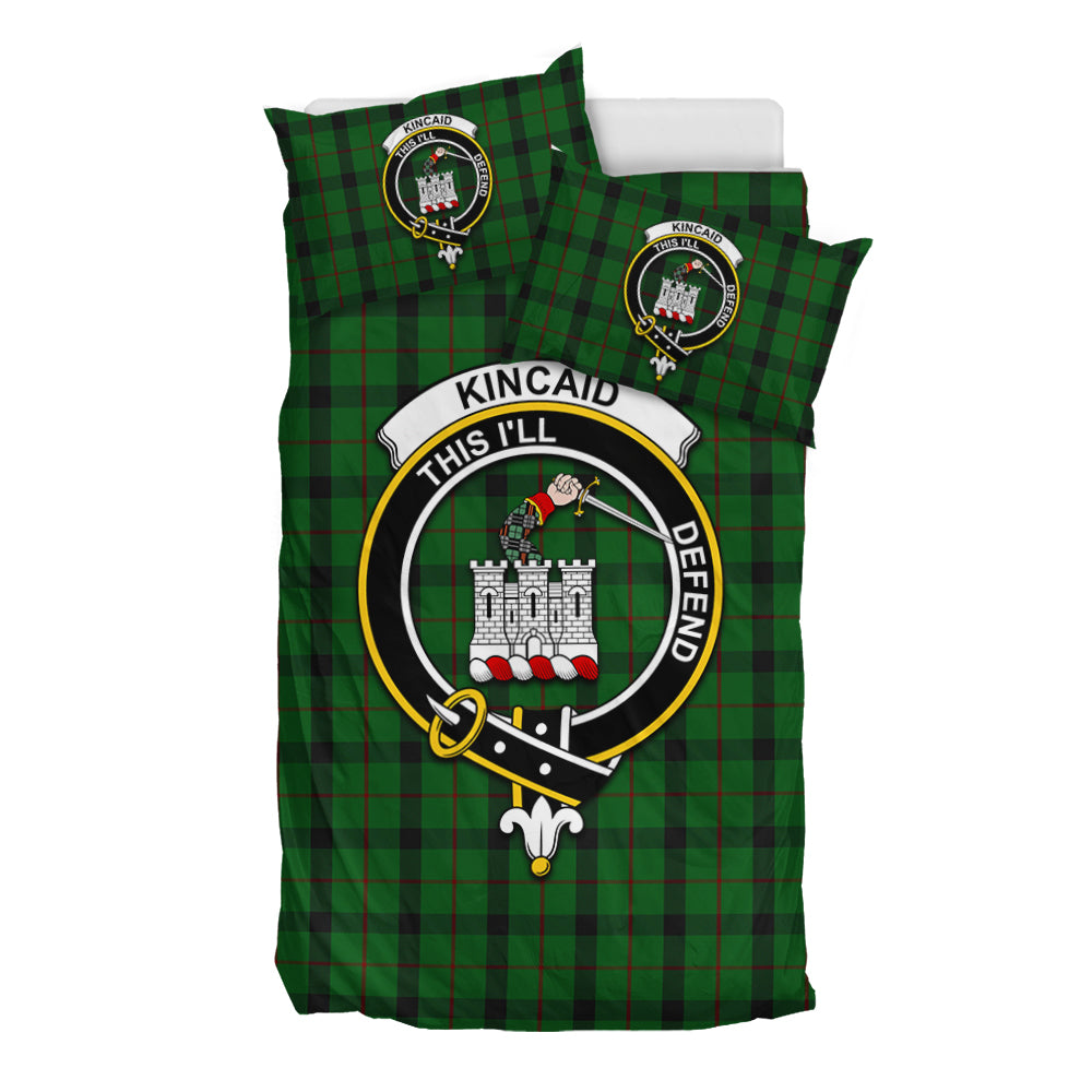 Kincaid Tartan Bedding Set with Family Crest - Tartan Vibes Clothing