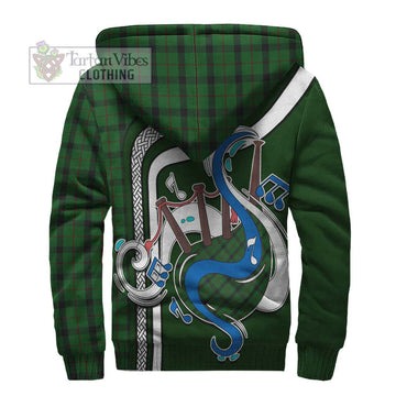 Kincaid Tartan Sherpa Hoodie with Epic Bagpipe Style