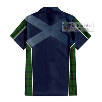 Kincaid Tartan Short Sleeve Button Shirt with Family Crest and Lion Rampant Vibes Sport Style