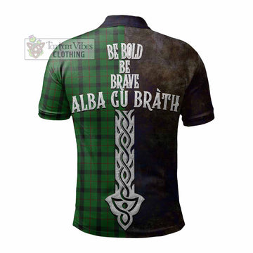 Kincaid Tartan Family Crest Polo Shirt Alba Gu Brath Be Brave Lion Ancient Style - Tartan Vibes Clothing