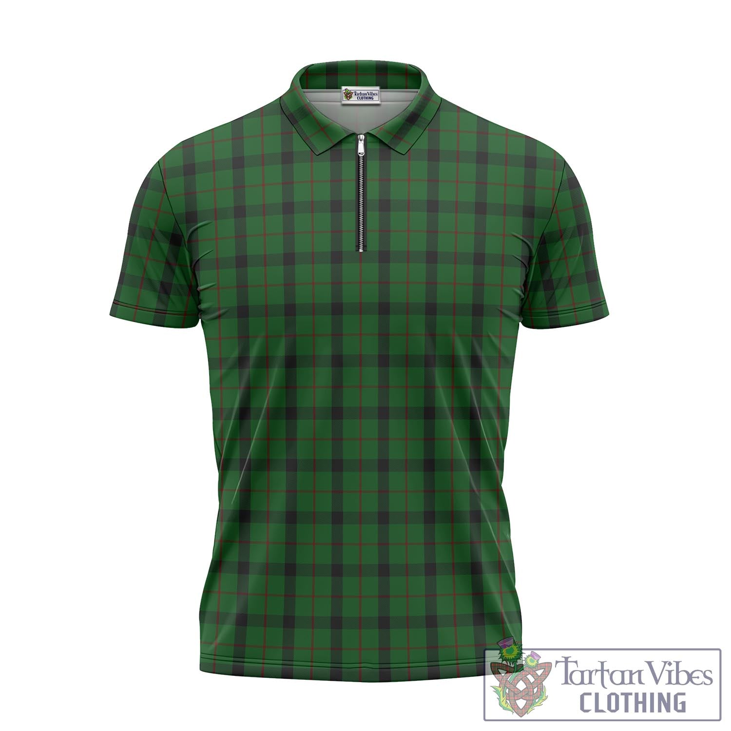 Tartan Vibes Clothing Kincaid Tartan Zipper Polo Shirt