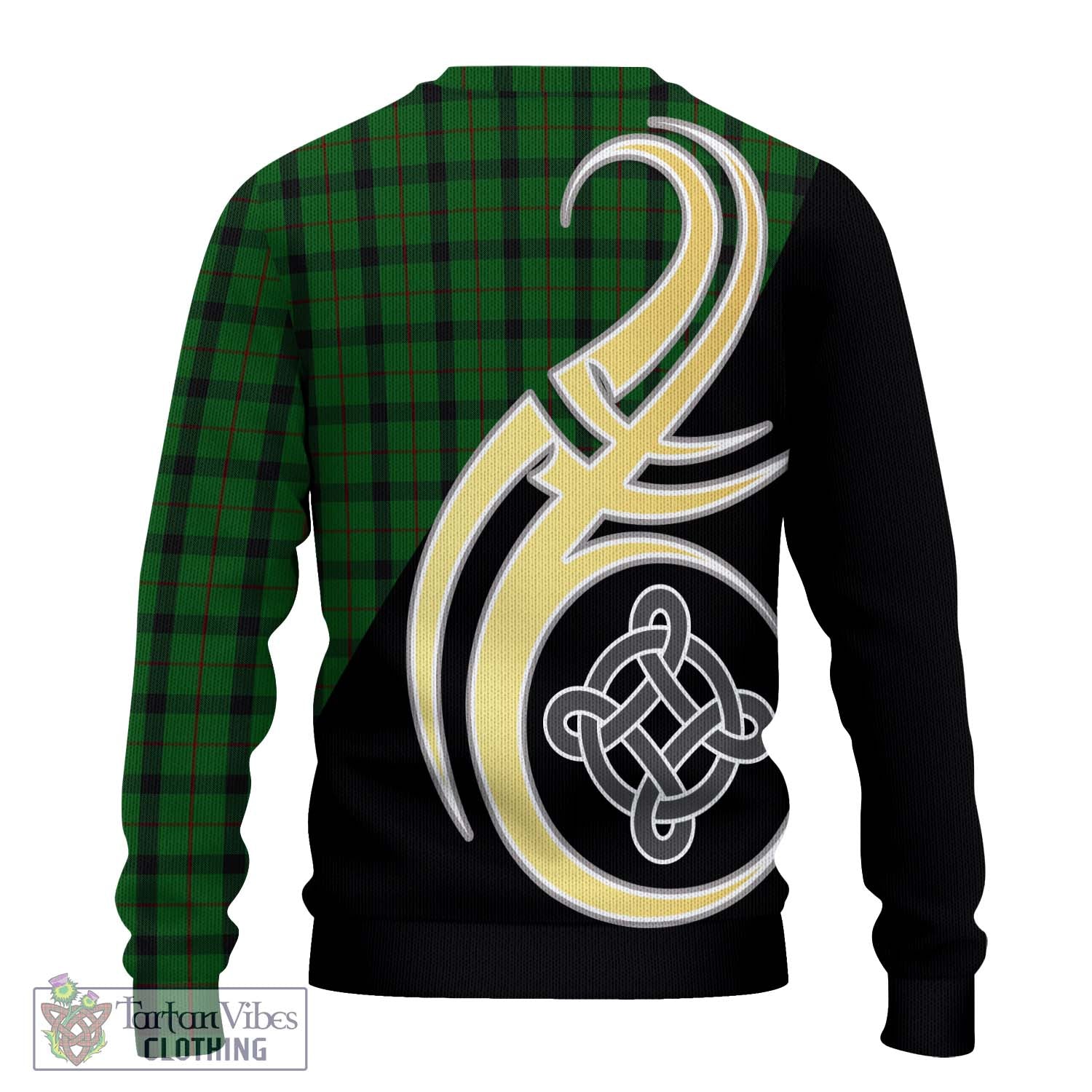 Kincaid Tartan Knitted Sweater with Family Crest and Celtic Symbol Style - Tartan Vibes Clothing